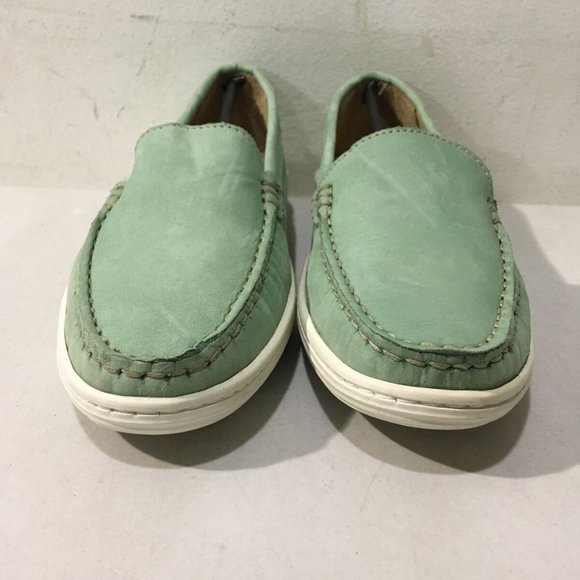 MARC JOSEPH NEW YORK GIRL'S POWDER GREEN LEATHER BROADWAY LOAFERS 13-NICE! - Picture 5 of 13